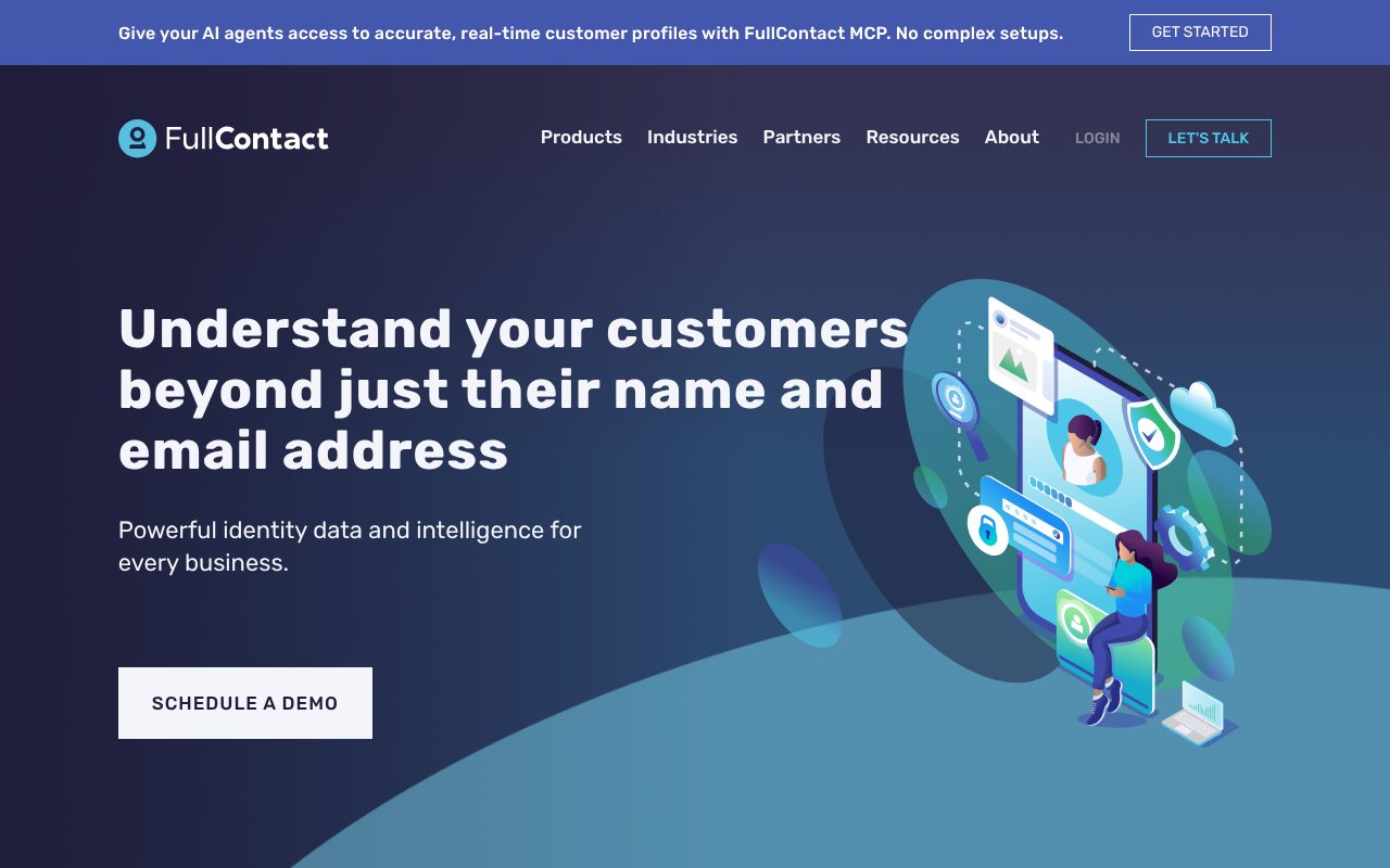 FullContact homepage - identity resolution and contact enrichment APIs